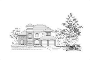 European Exterior - Front Elevation Plan #411-554