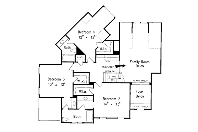 House Blueprint - Floor Plan - Upper Floor for Country House Plan #927-855 - 4 bed, 3.5 bath