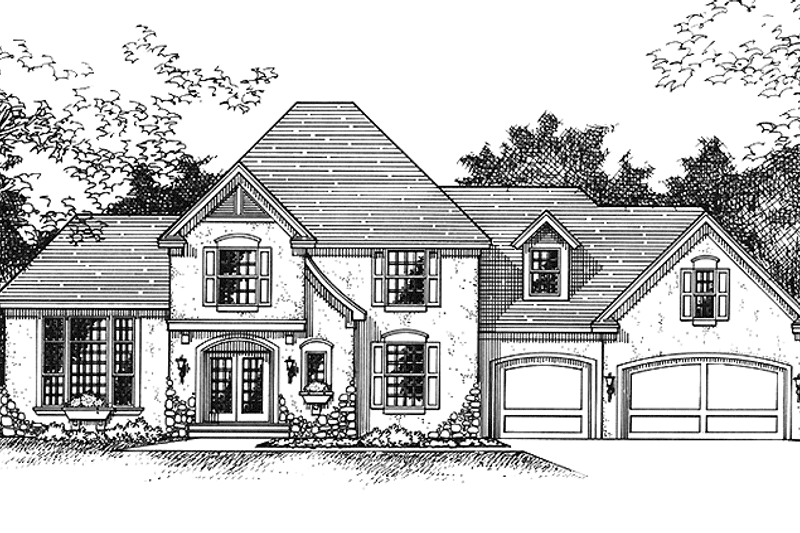 Home Plan - Exterior - Front Elevation 3 for Country House Plan #51-893 - 4 bed, 2.5 bath