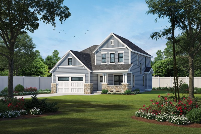 Dream House Plan - Exterior - Front Elevation 3 for Craftsman House Plan #20-1775 - 3 bed, 3 bath