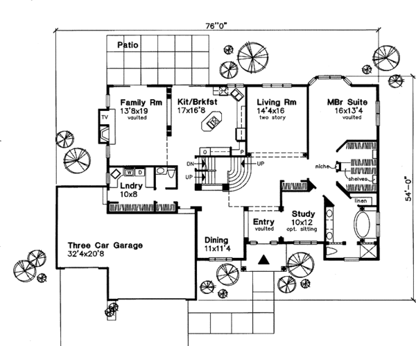 Dream House Plan - Mediterranean Floor Plan - Main Floor Plan #320-554