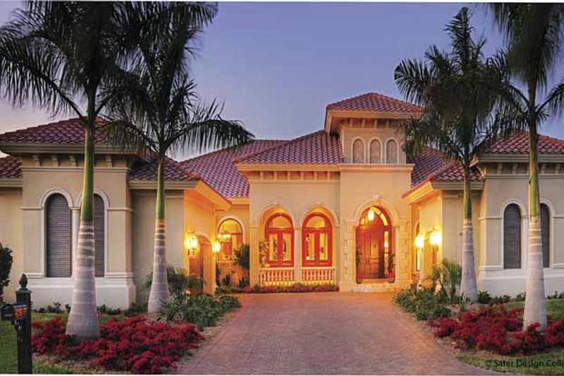 House Blueprint - Mediterranean Exterior - Front Elevation Plan #930-418