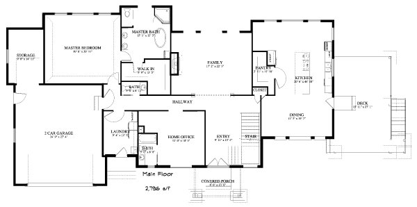 House Plan Design - European Floor Plan - Main Floor Plan #1060-75