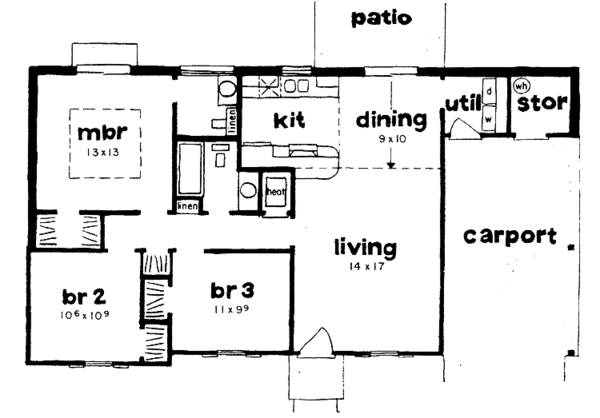 Home Plan - Colonial Floor Plan - Main Floor Plan #36-519