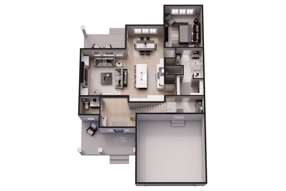 Floor Plan - Main Floor 1 for Bungalow House Plan #51-1408 - 3 bed, 2.5 bath