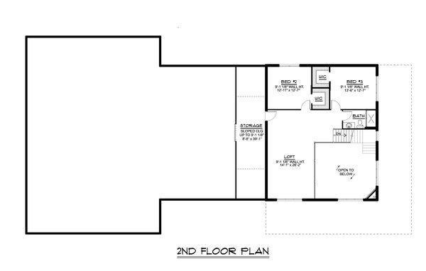 Barndominium Floor Plan - Upper Floor Plan #1064-226