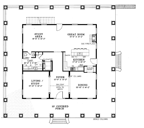 House Plan Design - Southern Floor Plan - Main Floor Plan #17-2718