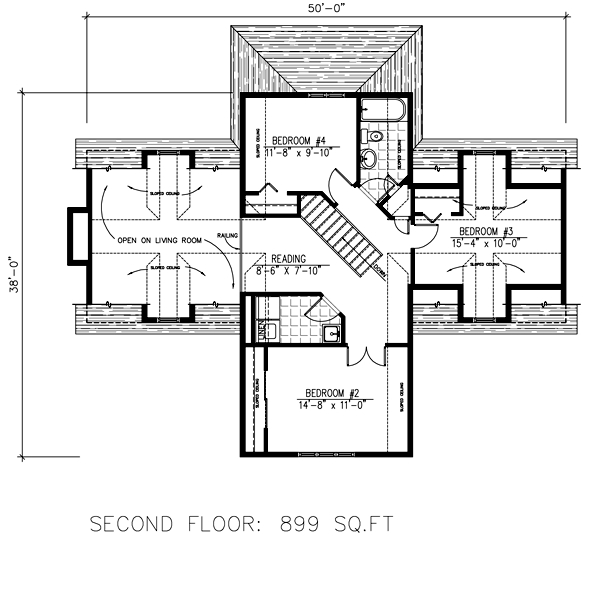 Country Floor Plan - Upper Floor Plan #138-361