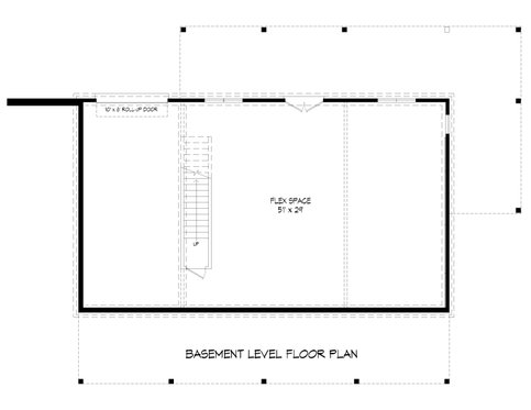 Floor Plan - Lower Floor for Traditional House Plan #932-421 - 2 bed, 2 bath