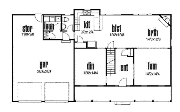House Design - Traditional Floor Plan - Main Floor Plan #435-15