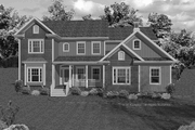 Country Style House Plan - 5 Beds 5 Baths 2698 Sq/Ft Plan #56-668 Exterior 