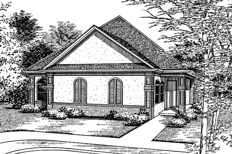 House Plan Design - Traditional Exterior - Front Elevation Plan #45-517