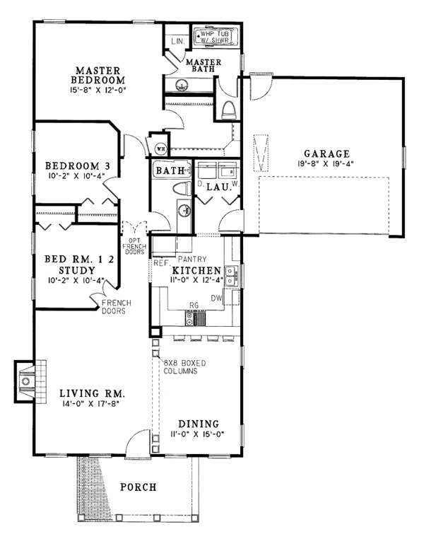 House Plan Design - Classical Floor Plan - Main Floor Plan #17-2646
