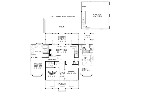 Floor Plan - Main Floor for Country House Plan #929-345 - 4 bed, 3.5 bath