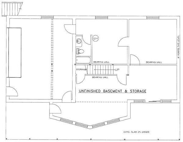 Home Plan - Bungalow Floor Plan - Lower Floor Plan #117-511