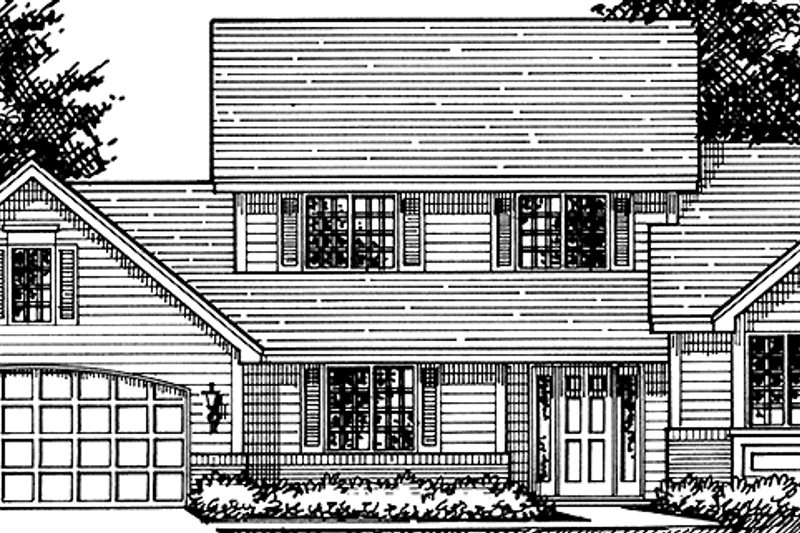 Home Plan - Exterior - Front Elevation 3 for Colonial House Plan #51-699 - 3 bed, 2.5 bath