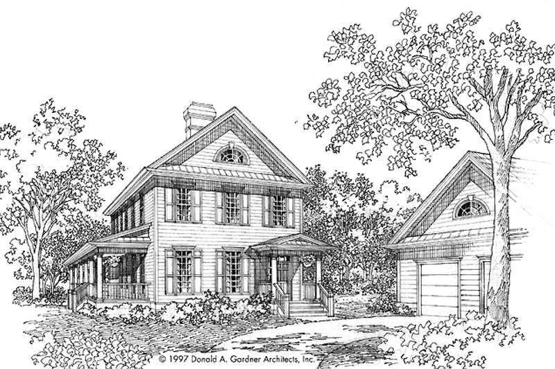 House Blueprint - Classical Exterior - Front Elevation Plan #929-285