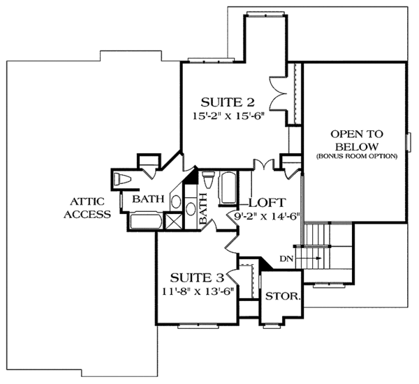 Dream House Plan - Country Floor Plan - Upper Floor Plan #453-217