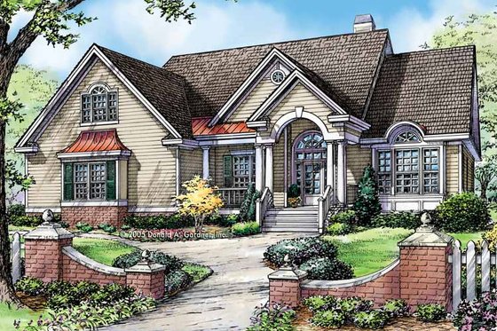 Exterior - Front Elevation 3 for Traditional House Plan #929-779 - 4 bed, 3 bath