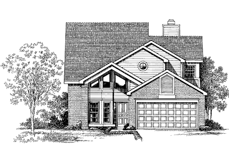 House Blueprint - Contemporary Exterior - Front Elevation Plan #72-953