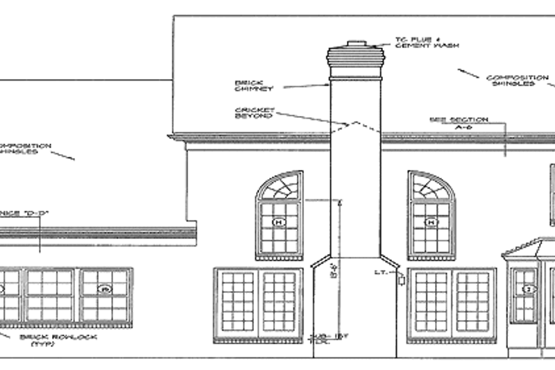 Architectural House Design - Exterior - Rear Elevation for Colonial House Plan #453-270 - 4 bed, 3.5 bath