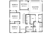 Colonial Style House Plan - 4 Beds 2.5 Baths 2803 Sq/Ft Plan #1053-54 Floor 
