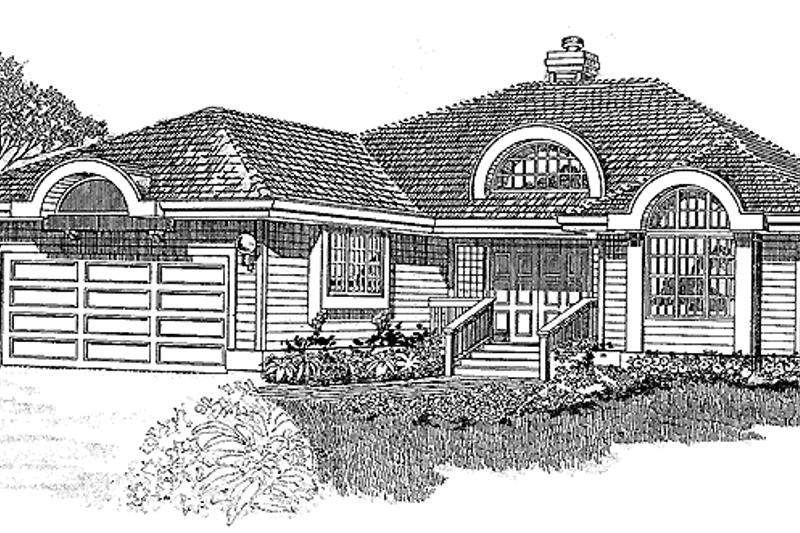 Home Plan - Contemporary Exterior - Front Elevation Plan #47-742
