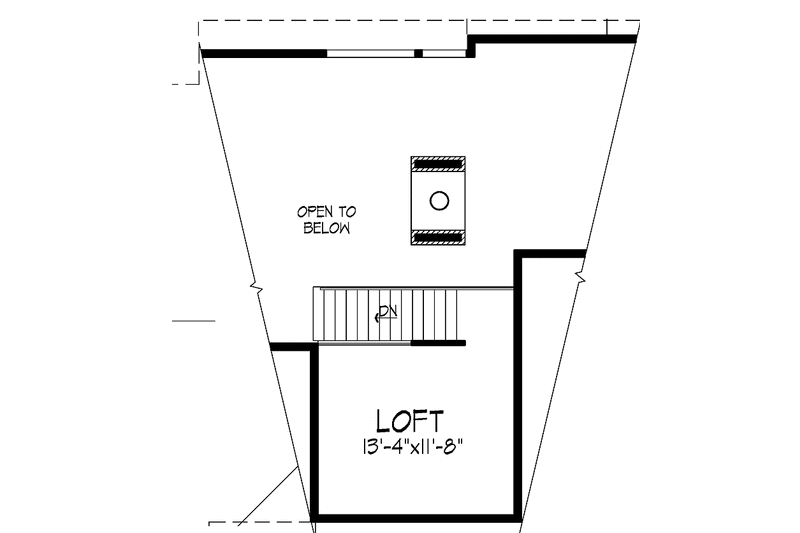 Dream House Plan - Floor Plan - Upper Floor for Contemporary House Plan #320-861 - 2 bed, 2 bath