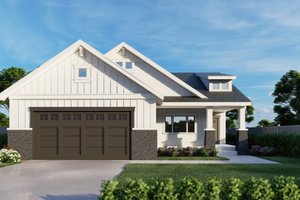 Craftsman Exterior - Front Elevation Plan #112-234