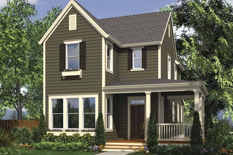 Home Plan - Country Exterior - Front Elevation Plan #48-866