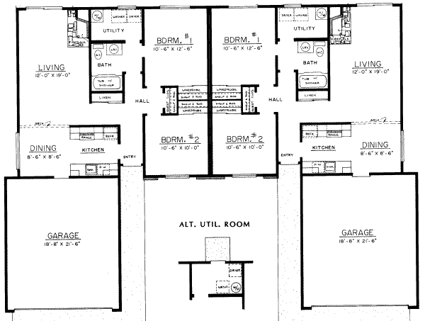 Ranch Floor Plan - Main Floor Plan #303-168