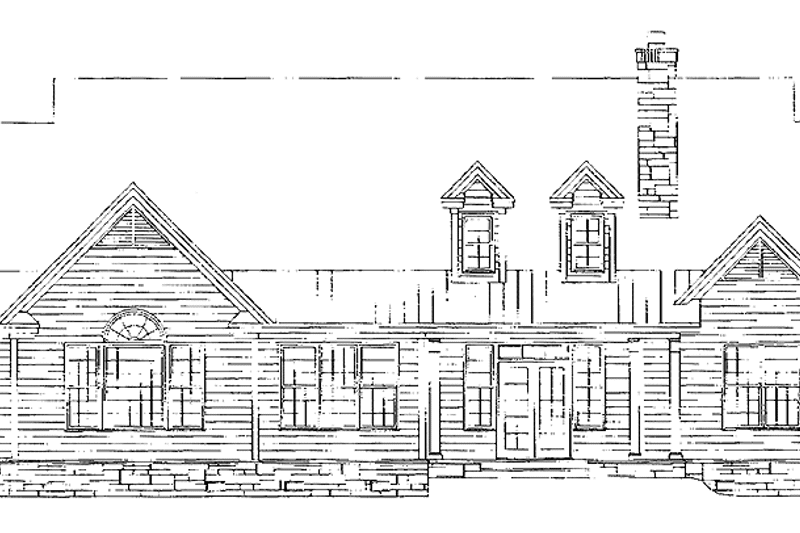 Home Plan - Exterior - Rear Elevation 1 for Country House Plan #929-618 - 4 bed, 2 bath