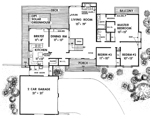 Architectural House Design - Ranch Floor Plan - Main Floor Plan #314-208