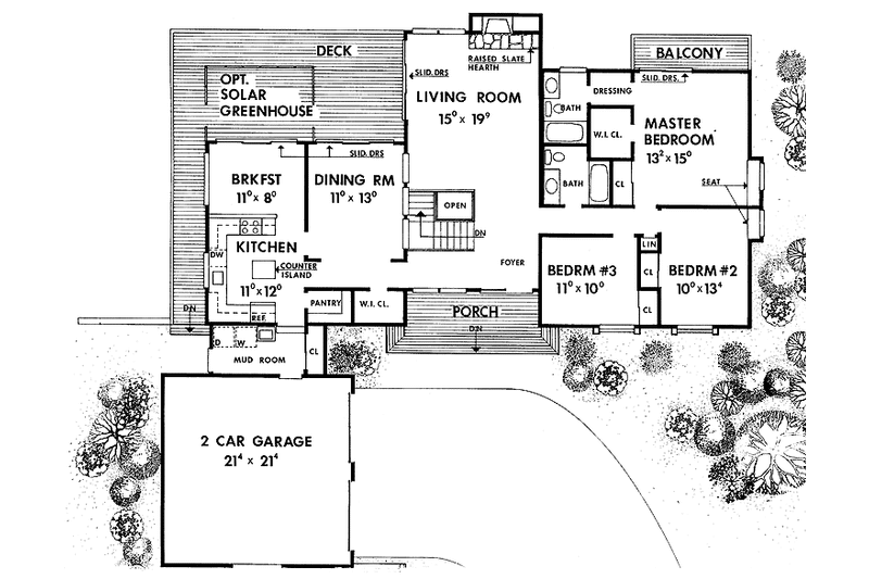 Home Plan - Floor Plan - Main Floor for Ranch House Plan #314-208 - 3 bed, 2 bath