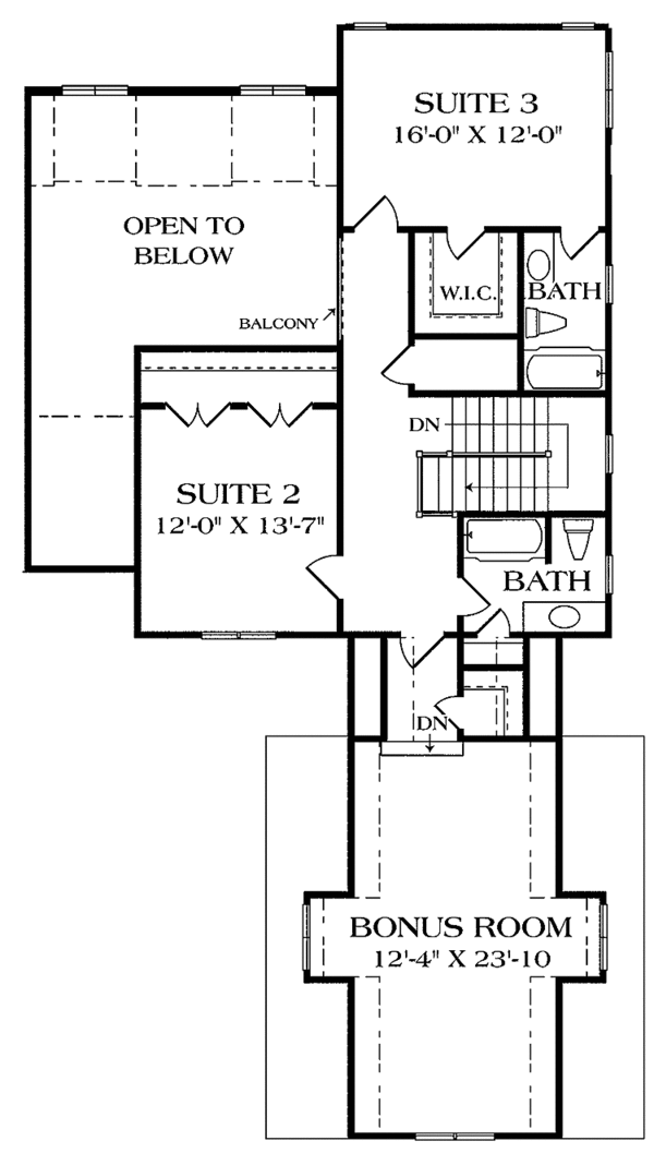 Home Plan - Country Floor Plan - Upper Floor Plan #453-444