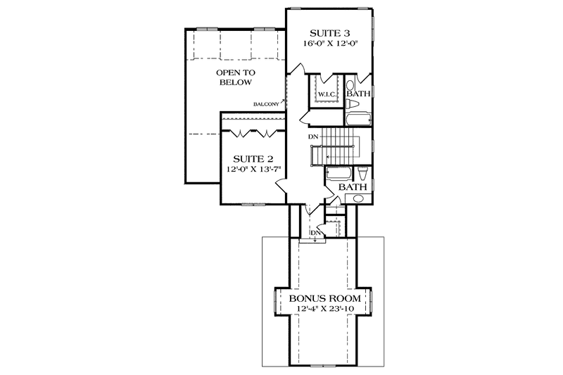 House Plan Design - Floor Plan - Upper Floor for Country House Plan #453-444 - 3 bed, 3.5 bath