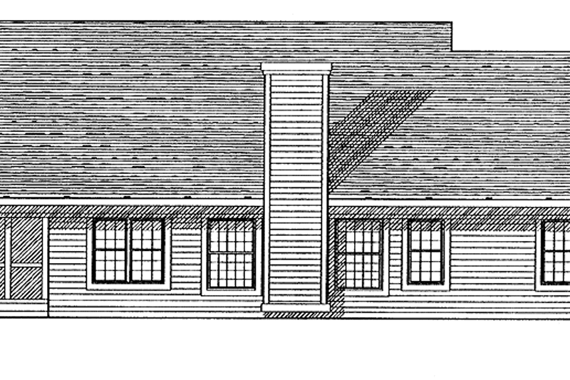 Dream House Plan - Exterior - Rear Elevation for Country House Plan #70-1335 - 3 bed, 2 bath