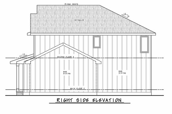 Exterior - Front Elevation 3 for Modern House Plan #20-2537 - 4 bed, 2.5 bath