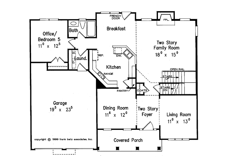 Home Plan - Floor Plan - Main Floor for Colonial House Plan #927-677 - 4 bed, 3 bath