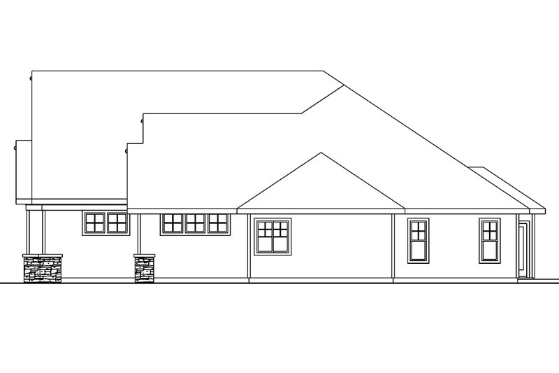 Home Plan - Exterior - Other Elevation 2 for Traditional House Plan #124-546 - 3 bed, 2.5 bath
