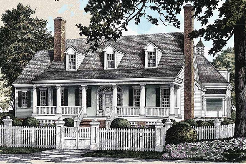 Dream House Plan - Exterior - Front Elevation 5 for Southern House Plan #137-234 - 4 bed, 3 bath