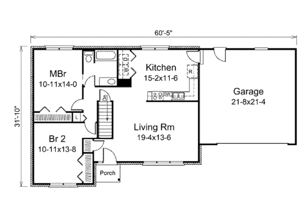 Ranch Floor Plan - Main Floor Plan #57-455