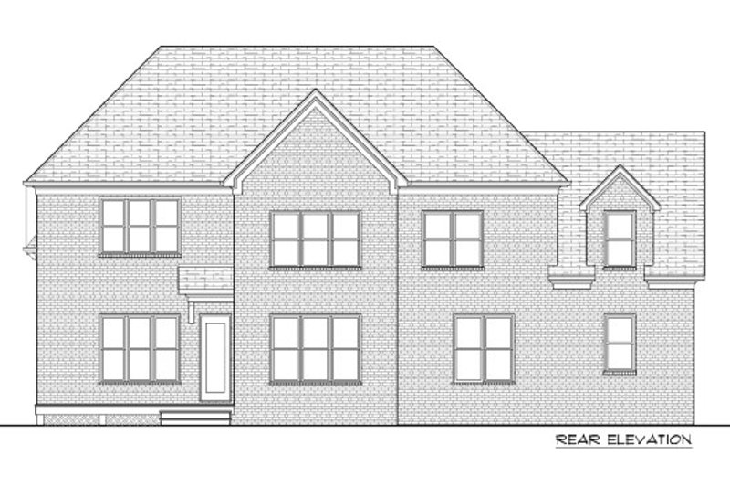 Home Plan - Exterior - Rear Elevation for Tudor House Plan #413-889 - 5 bed, 4 bath