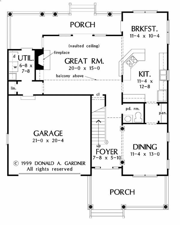 Dream House Plan - Country Floor Plan - Main Floor Plan #929-524