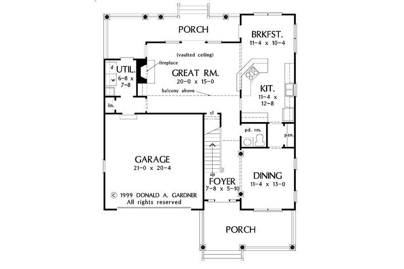 Home Plan - Floor Plan - Main Floor for Country House Plan #929-524 - 3 bed, 2.5 bath