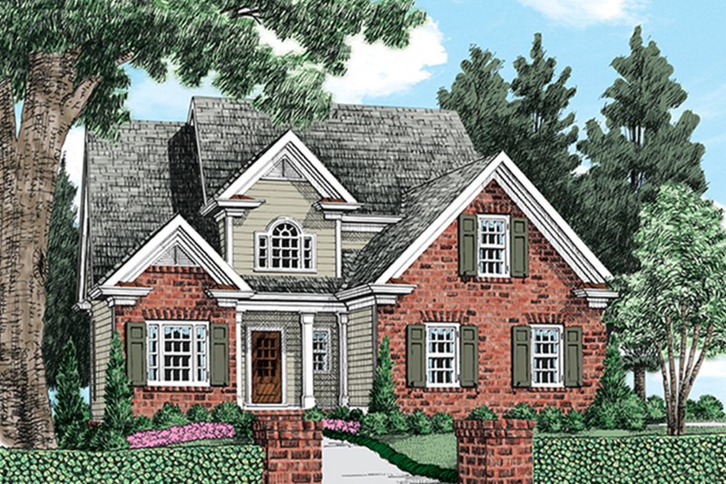Home Plan - European Exterior - Front Elevation Plan #927-967