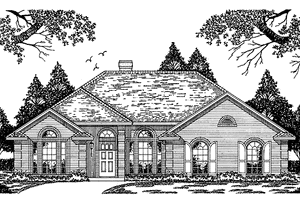 Home Plan - Exterior - Front Elevation for European House Plan #42-480 - 3 bed, 2 bath