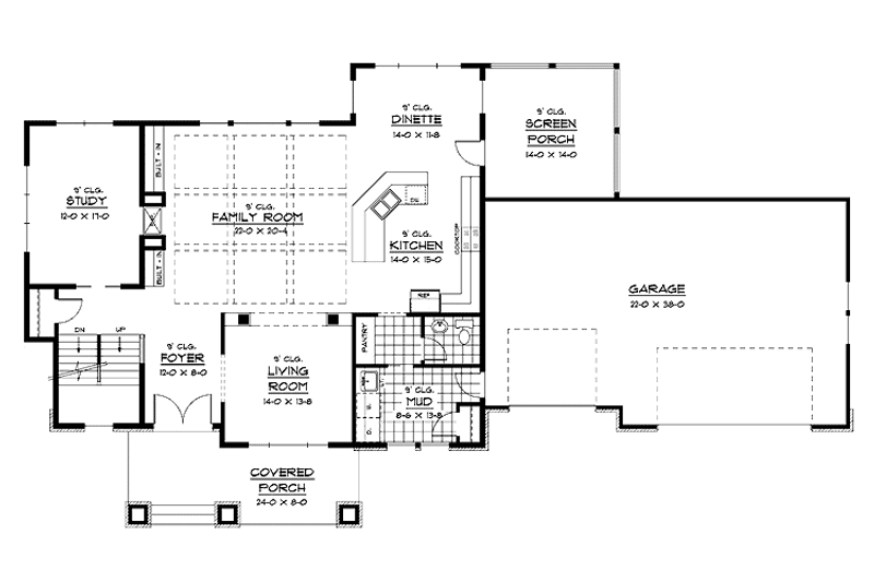 Dream House Plan - Floor Plan - Main Floor for European House Plan #51-644 - 3 bed, 2.5 bath