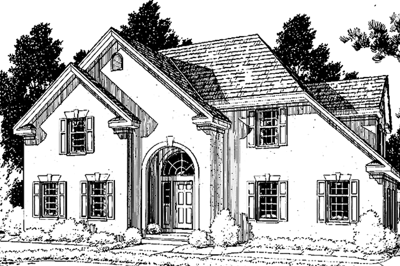House Plan Design - European Exterior - Front Elevation Plan #1029-33
