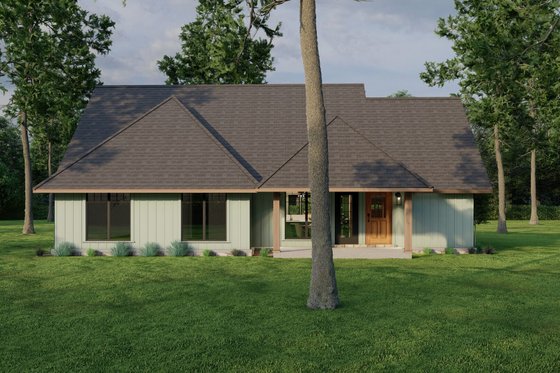 Exterior - Rear Elevation for Craftsman House Plan #17-2817 - 3 bed, 1.5 bath
